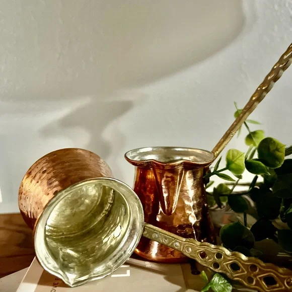 Copper Turkish Coffee Pot Set - Picture 2 of 2